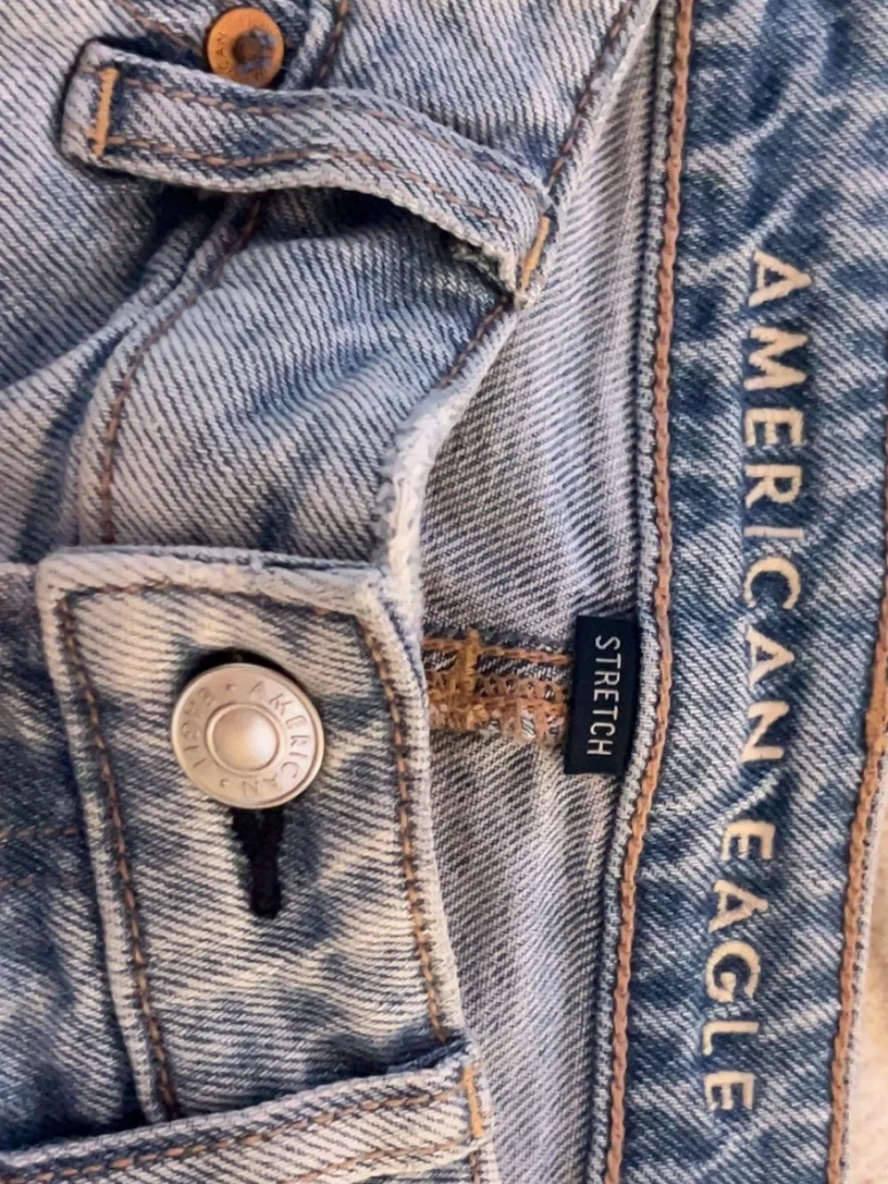 American Eagle Outfitters Light Wash Distressed Denim Cutoff Shorts